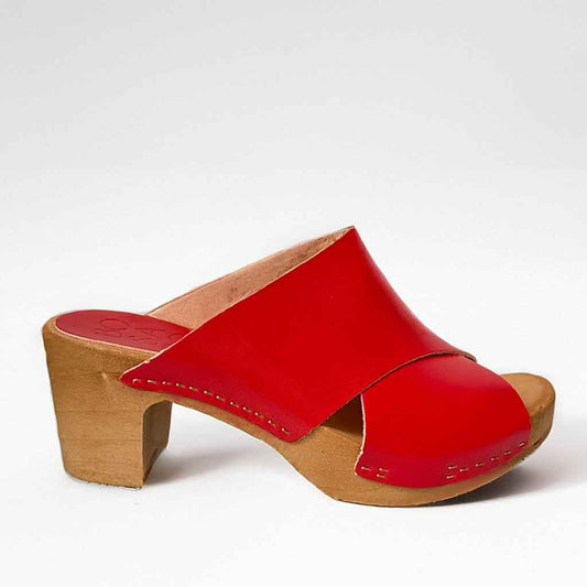 Bosabo Rita Slide Sandal Clog - Red - Sole Food - 1