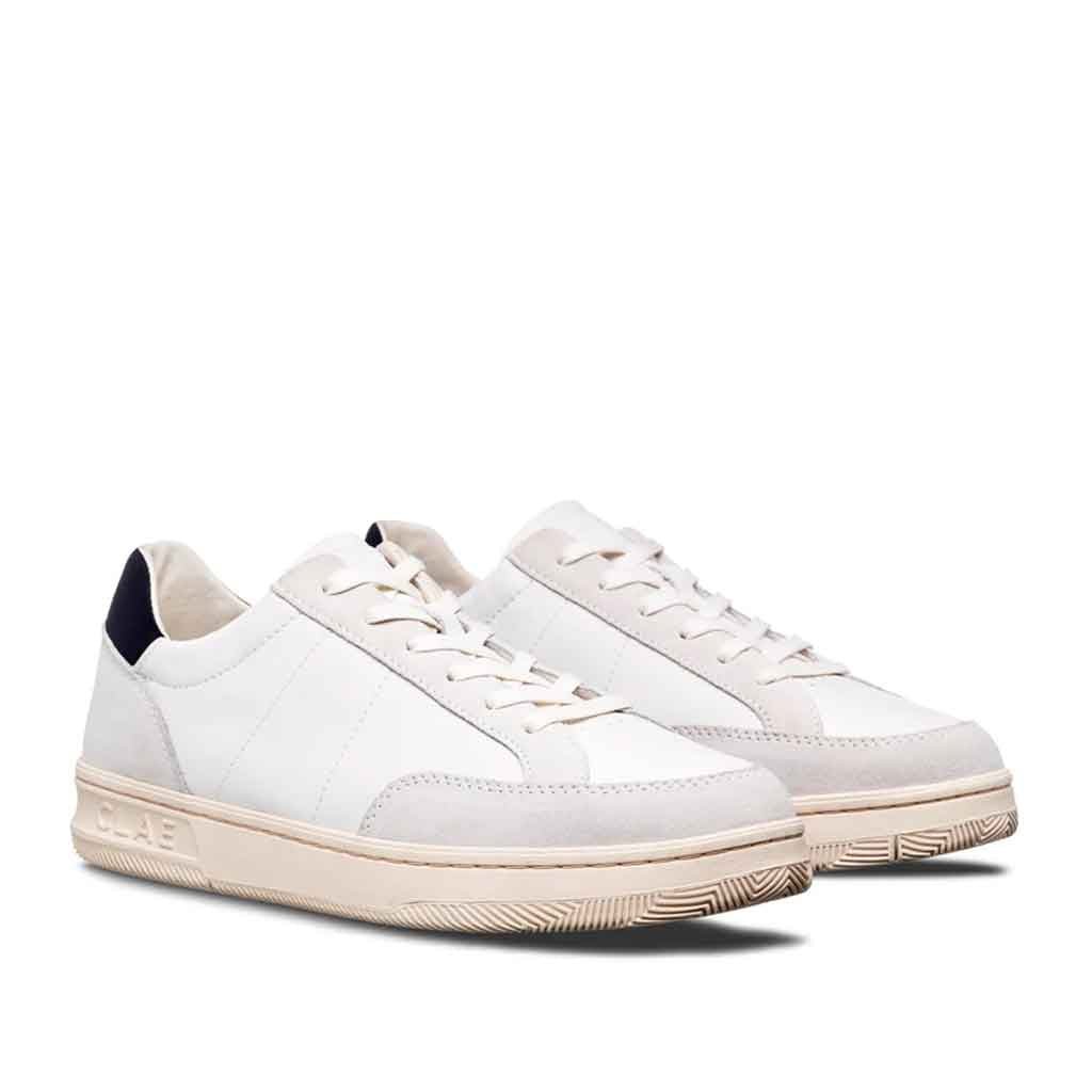Clae Monroe Sneaker for Women - White Leather Navy - Sole Food - 2