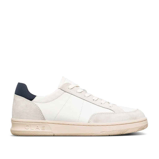 Clae Monroe Sneaker for Women - White Leather Navy - Sole Food - 1