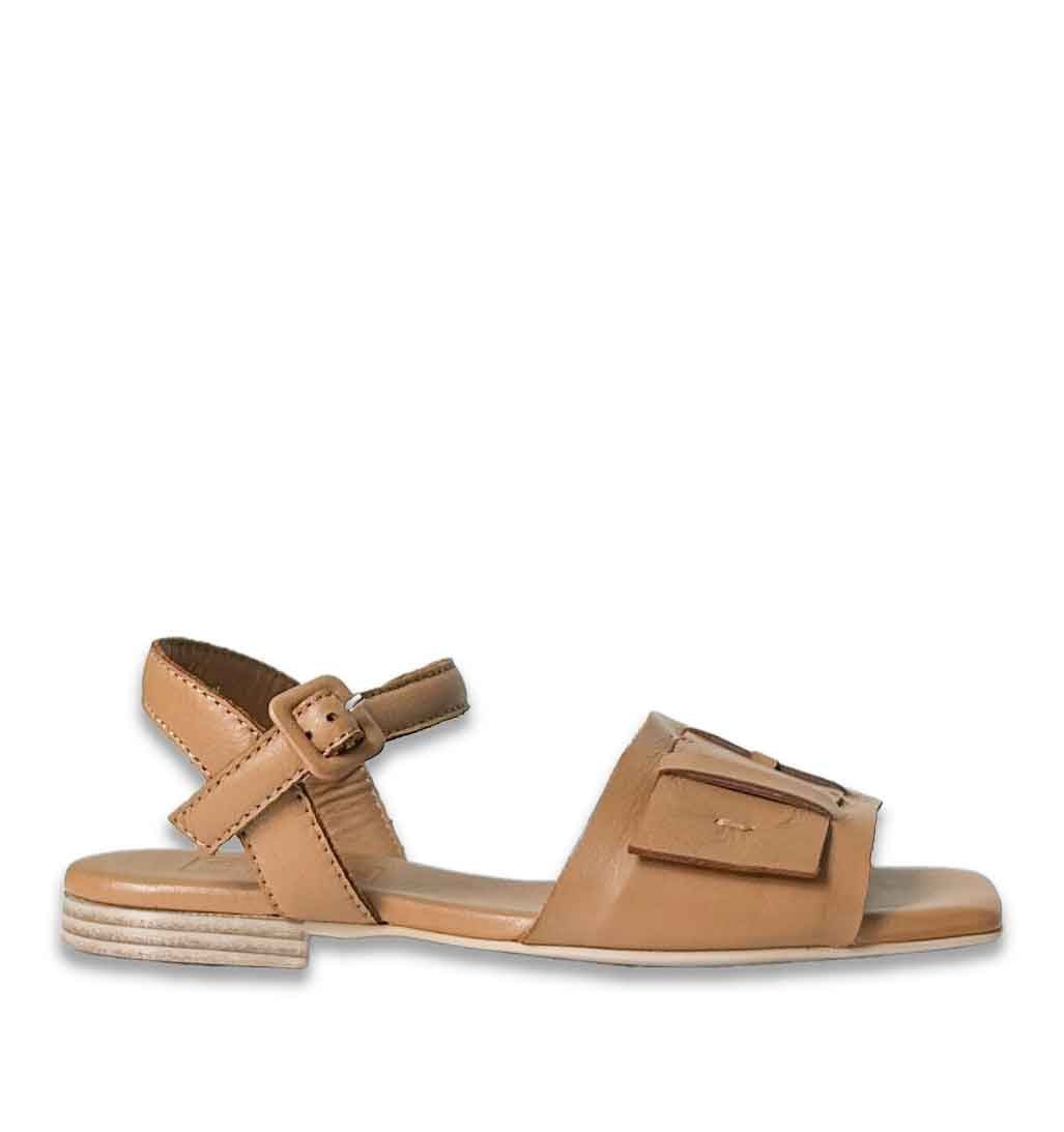 Erdem Flat Woven Sandal - Tan - Sole Food - 1
