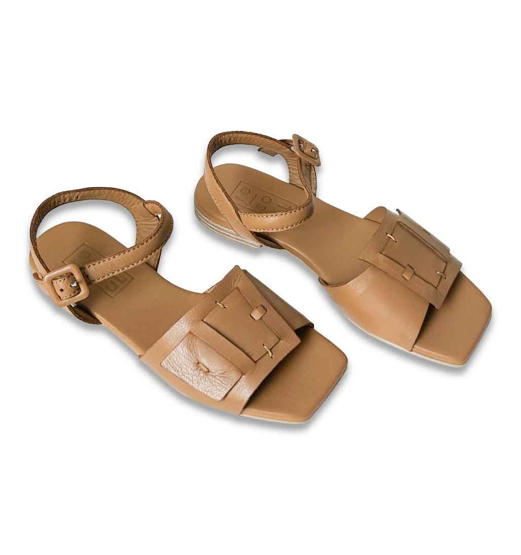 Erdem Flat Woven Sandal - Tan - Sole Food - 2
