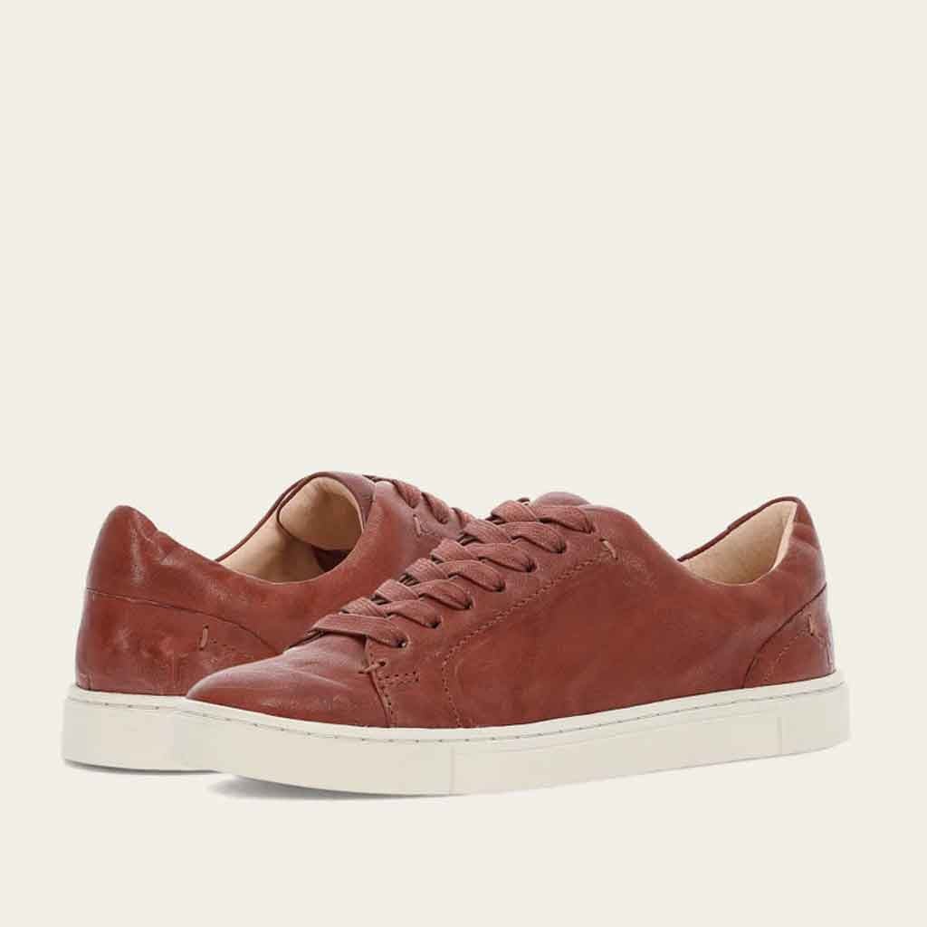 FRYE Ivy Low Lace Sneaker - Cognac - Sole Food - 4