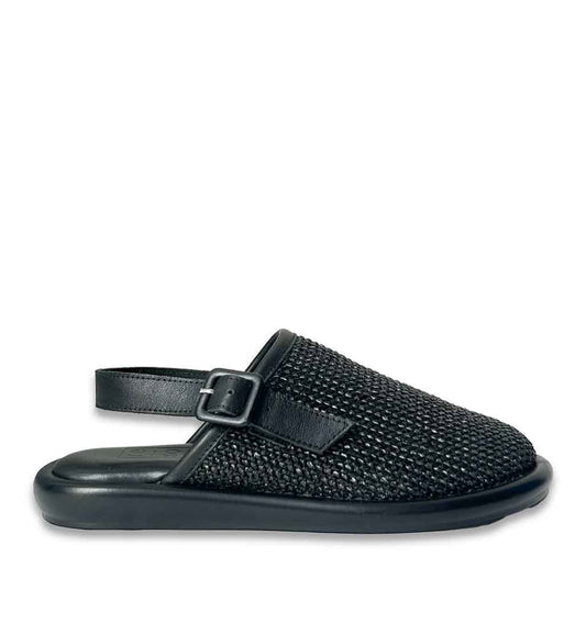 Keten Linen Clog - Black - Sole Food - 1