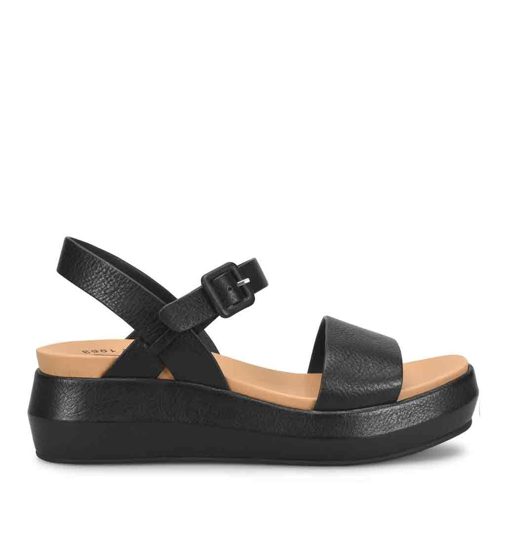 KorkEase Platform Wedge Sandal - Black - Sole Food - 1