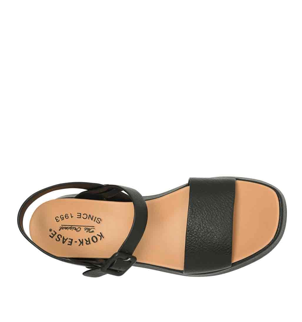 KorkEase Platform Wedge Sandal - Black - Sole Food - 4
