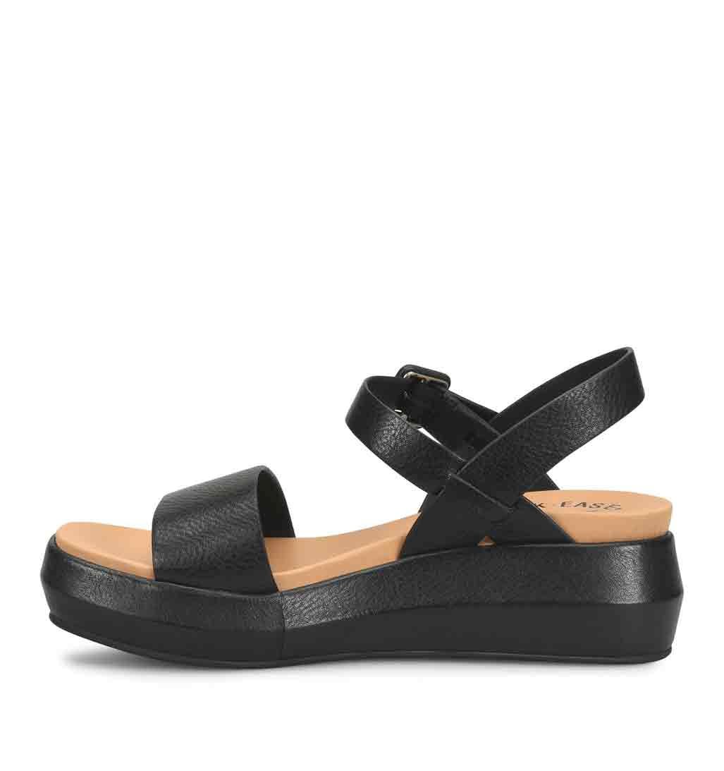 KorkEase Platform Wedge Sandal - Black - Sole Food - 3
