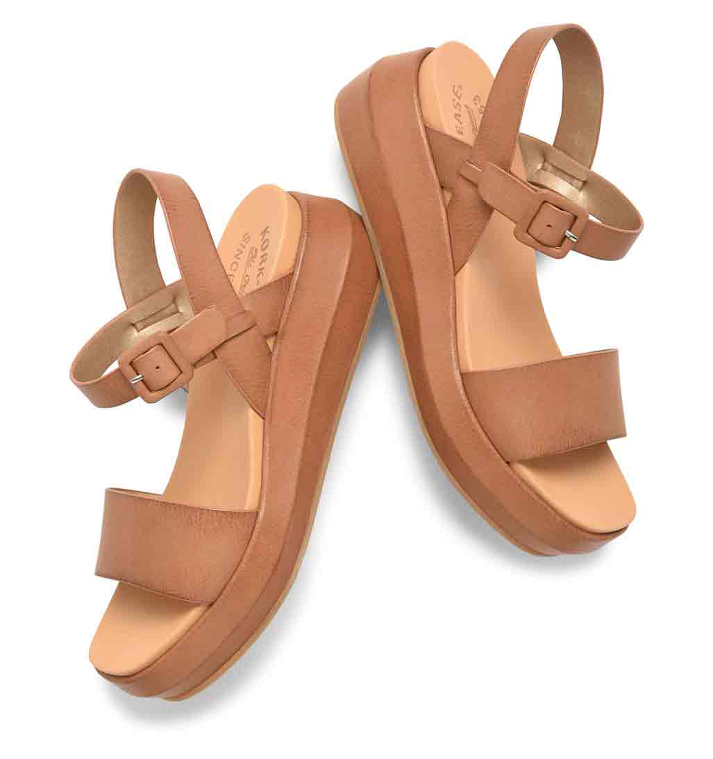 KorkEase Platform Wedge Sandal - Tan - Sole Food - 2