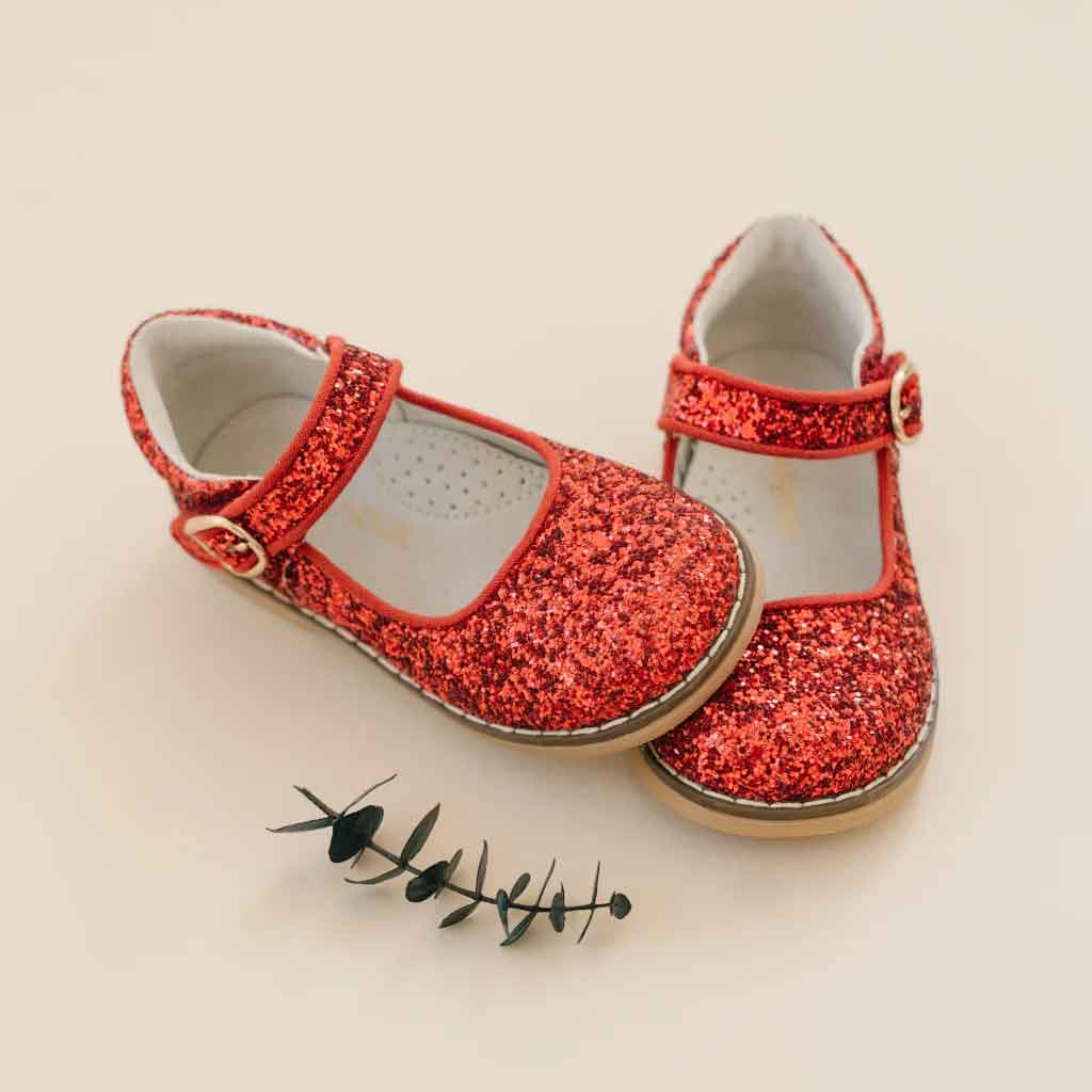 L'amour Natasha Glitter Mary Jane - Red - Sole Food - 3