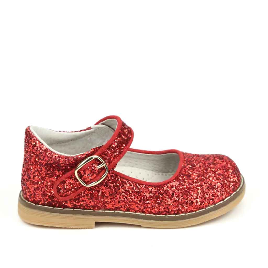 L'amour Natasha Glitter Mary Jane - Red - Sole Food - 1