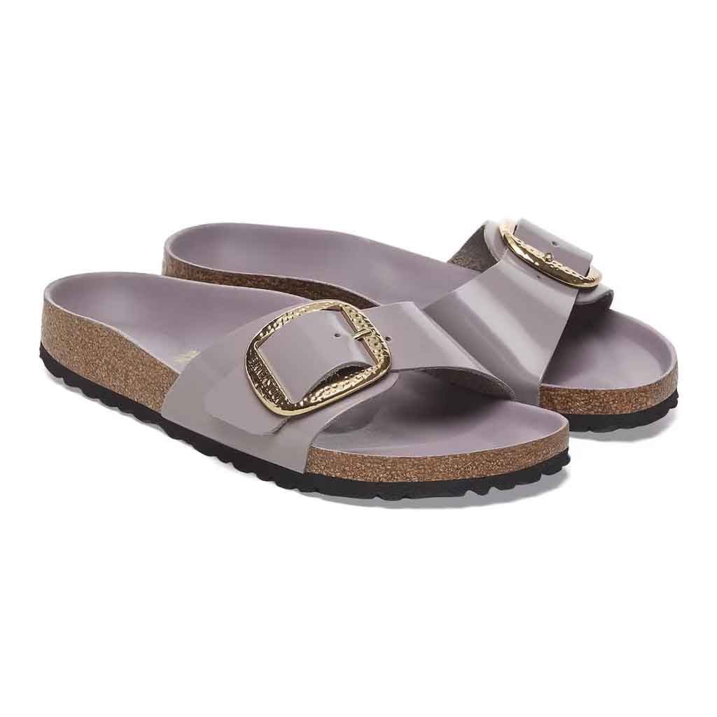 Madrid Hammered Buckle Slide - Faded Purple - Sole Food - 3