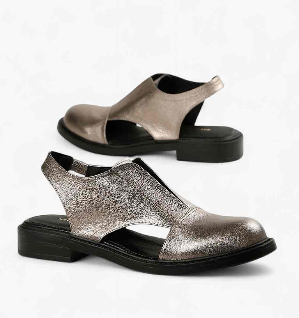 Metallic Slingback Flat by All Black - Sole Food - 1