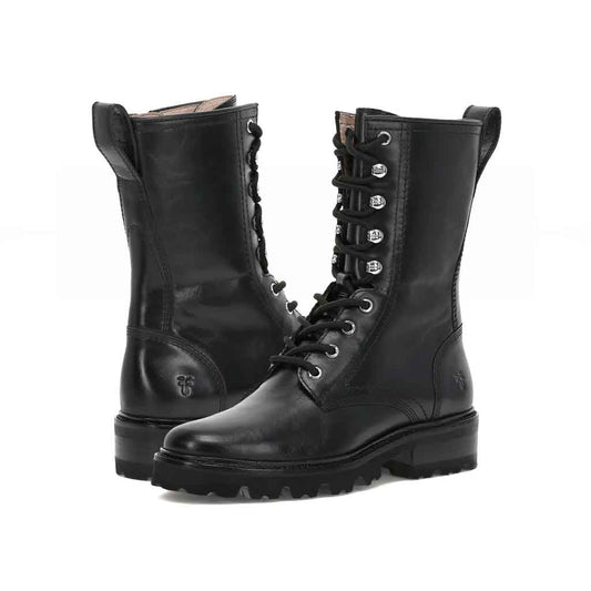 Olivia Combat Boot - Black - Sole Food - 2