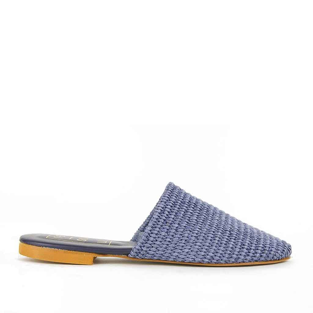 re - souL Raffia Slide - Navy - Sole Food - 1