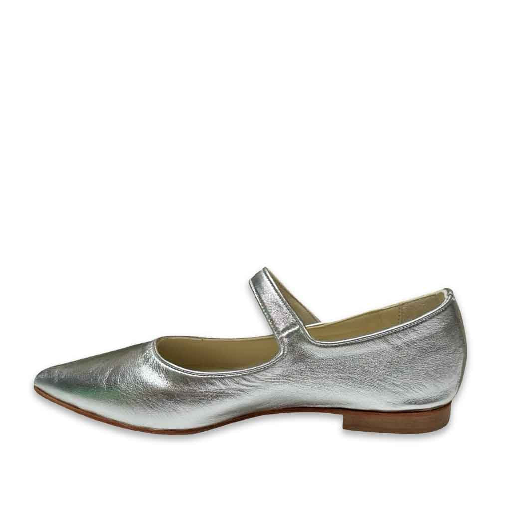Molly Mary Jane Flat - Silver