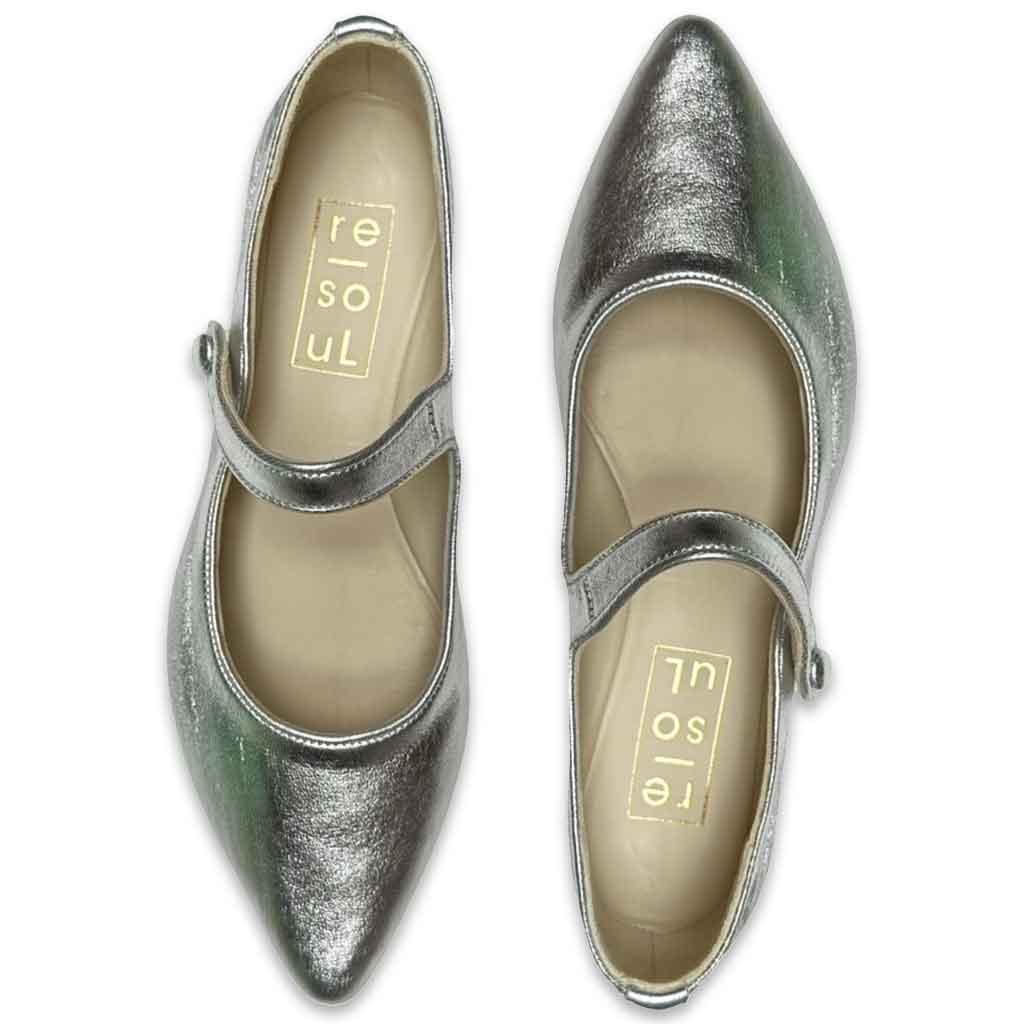 Molly Mary Jane Flat - Silver