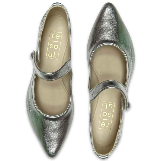Molly Mary Jane Flat - Silver