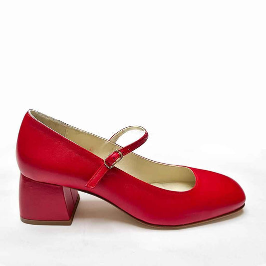 Skye Mary Jane Pump - Red - Sole Food - 1