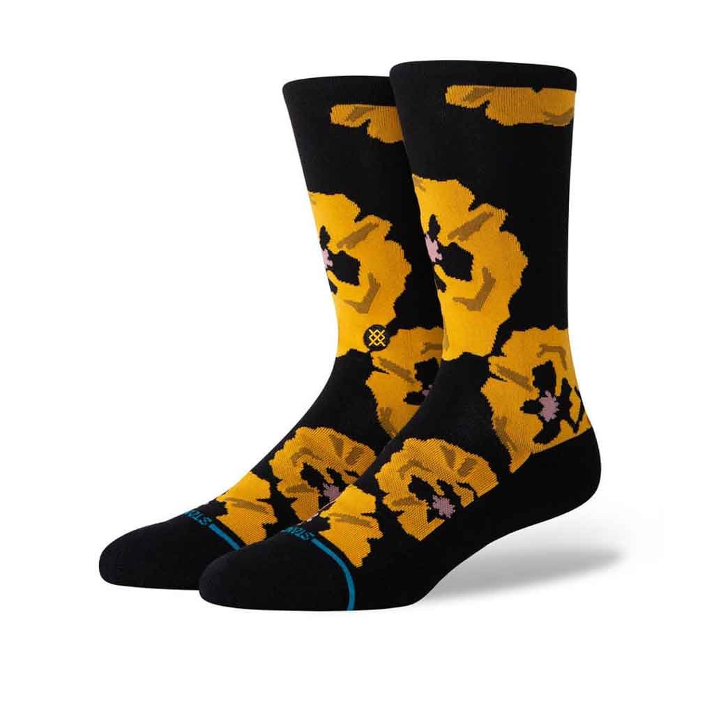 Stance Poppyland Crew - Black/Yellow - Sole Food - 1