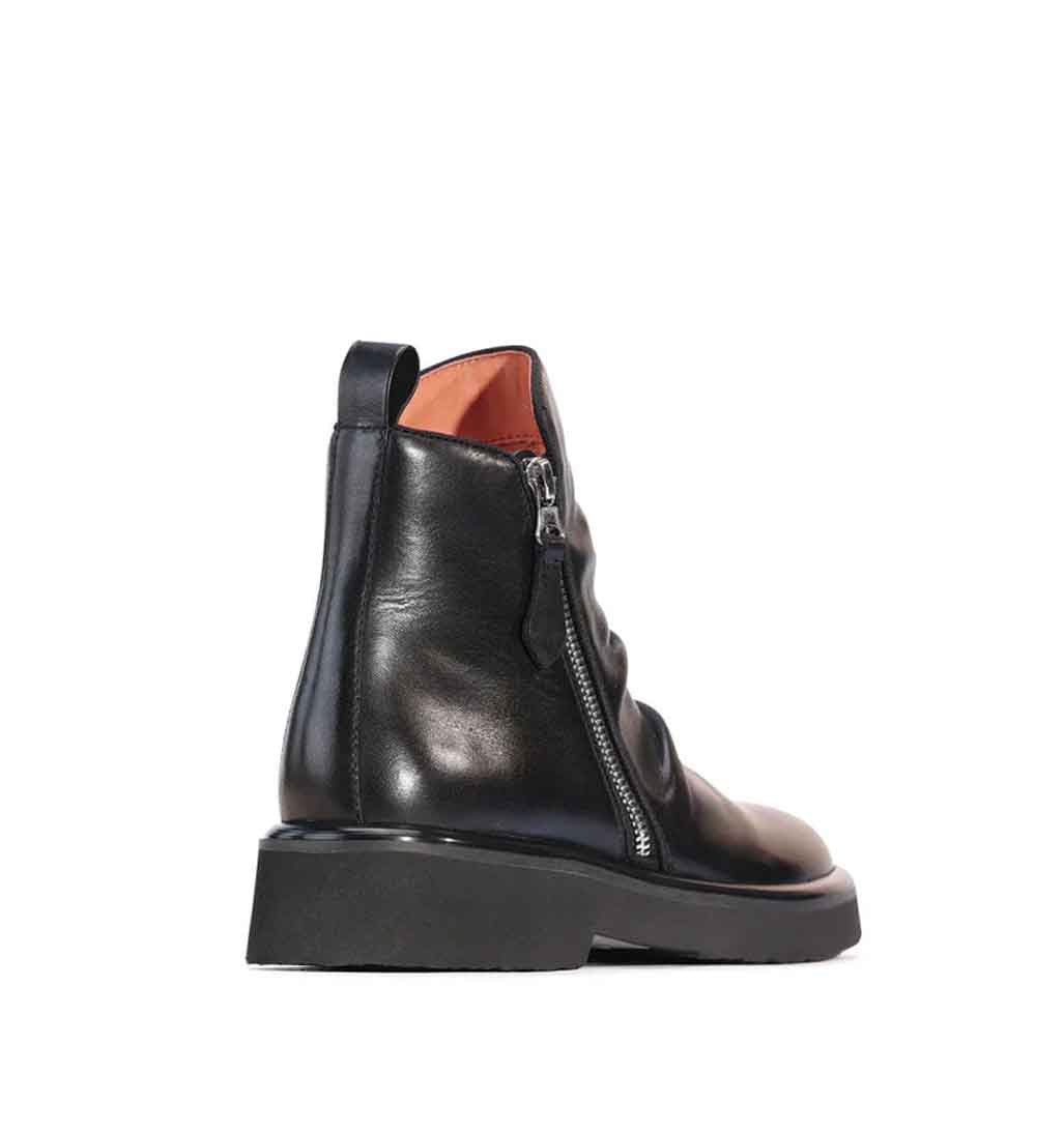 EOS Theona Double Zip Bootie - Black | Sole Food