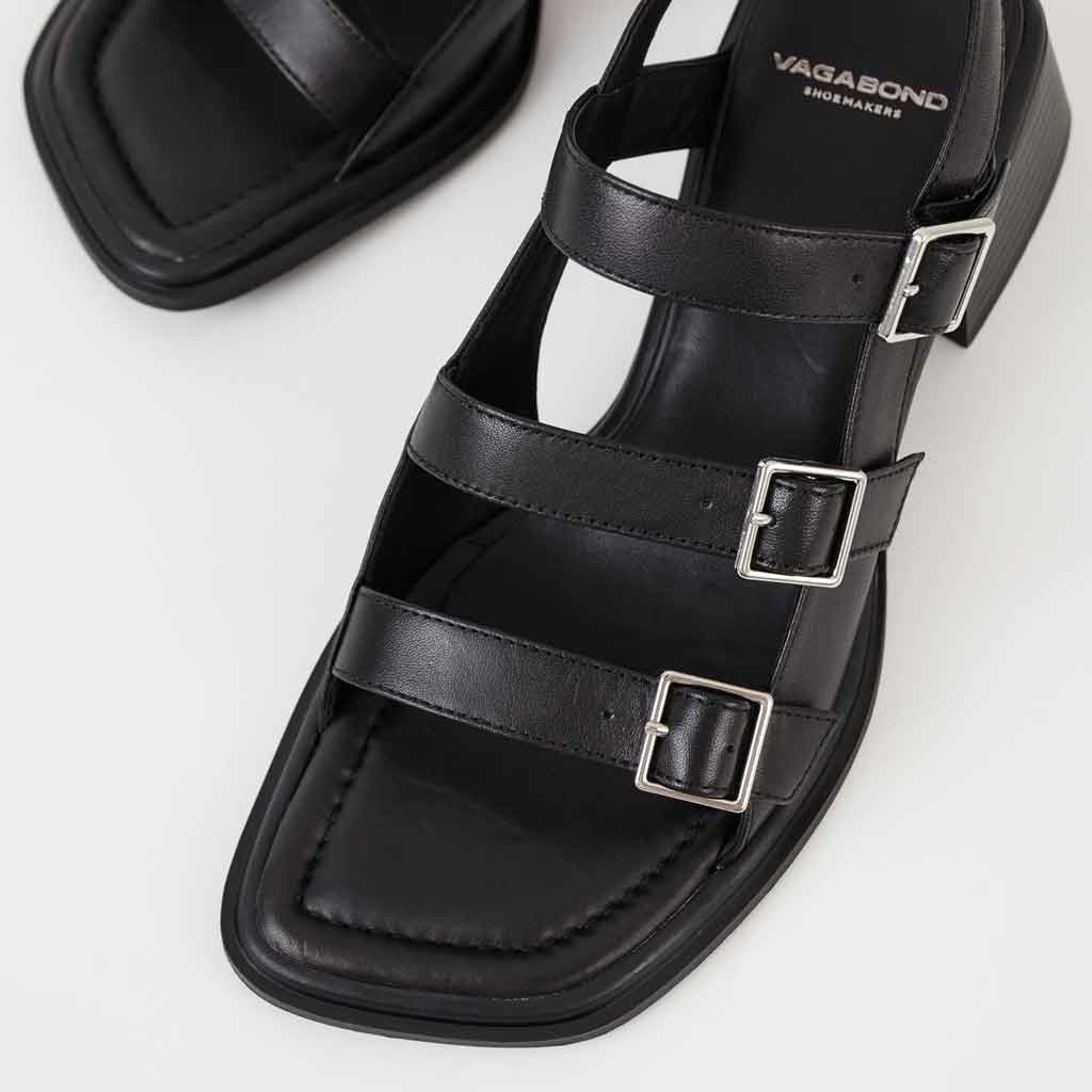 Vagabond Shoemakers Ines Buckle Sandal - Black - Sole Food - 4