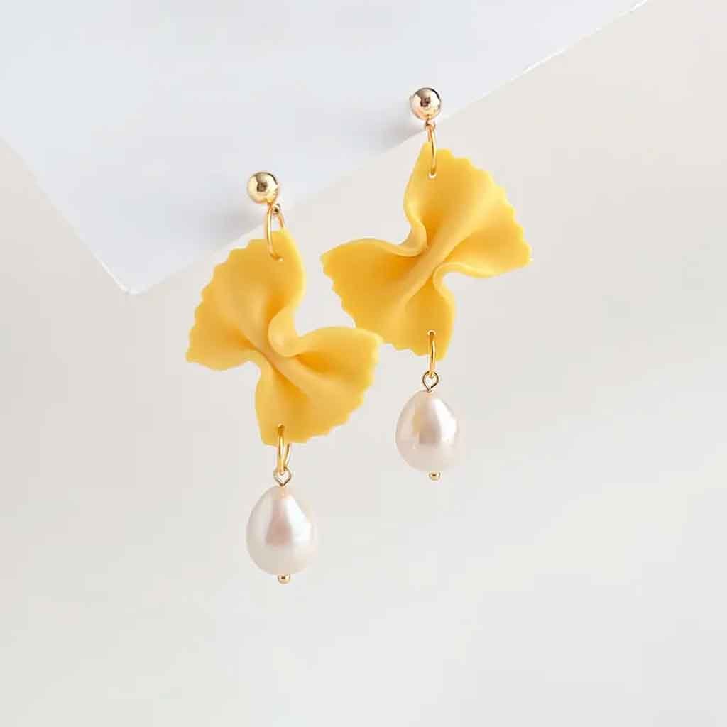 Yellow Dots Studio - Fancy Farfalle Pasta Earrings - Sole Food - 1