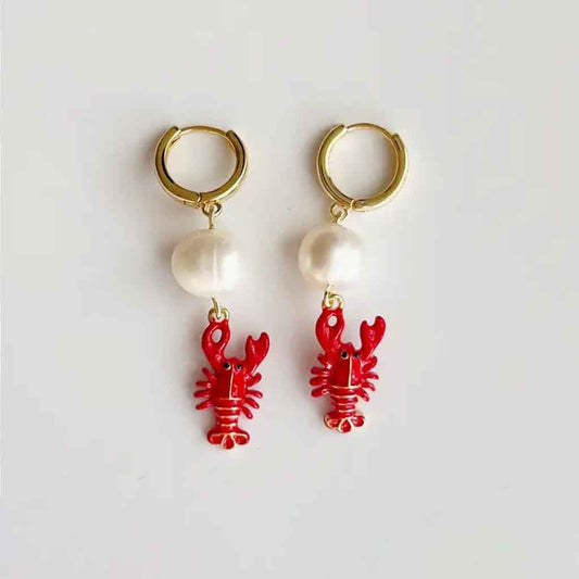 Yellow Dots Studio - Red Lobster Earrings - Sole Food - 1