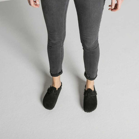 Birkenstock Boston Shearling - Black - Sole Food - 2