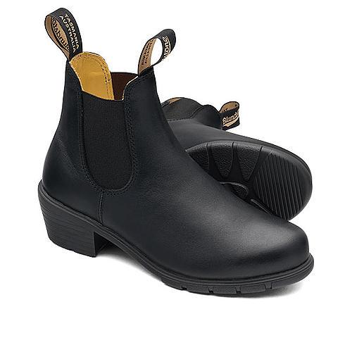 blundstone black heel boot for women