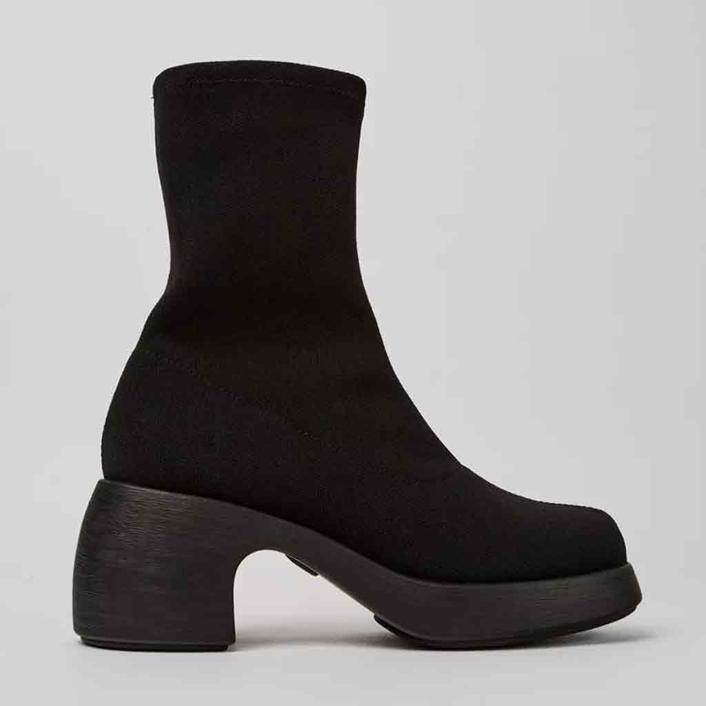 Camper Thelma Knit Boot - Black - Sole Food
