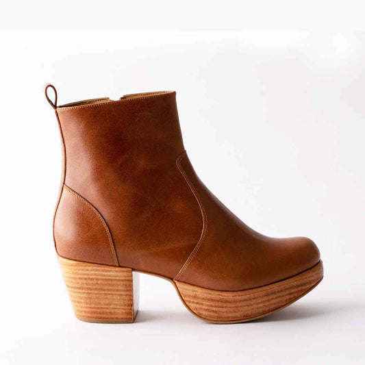Fortress of Inca Charli Platform Bootie - Brown - Sole Food