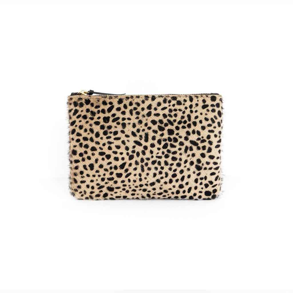 Primecut Cowhide Zip Pouch - Tiny Spotted - Sole Food