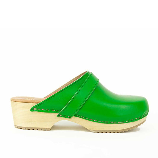 re-souL Classic Clog - Bright Green Leather - Sole Food - 1