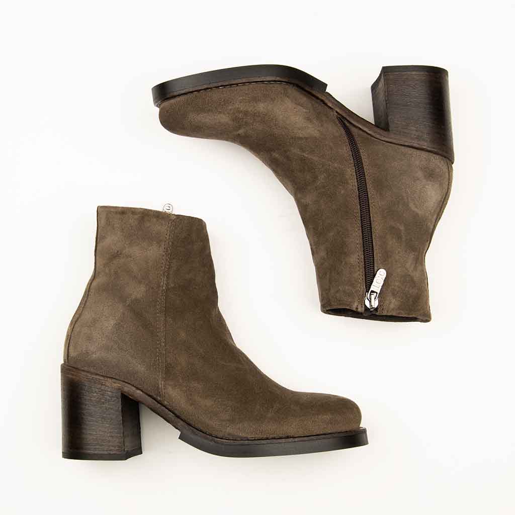 re-souL Vergne Heel Bootie for Women - Taupe - Sole Food - 3
