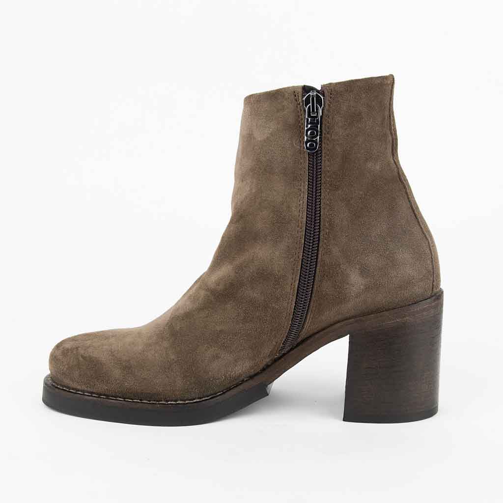 re-souL Vergne Heel Bootie for Women - Taupe - Sole Food - 4