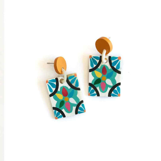 Sunshine Tienda Azulejos Single Tile Earrings - Sole Food