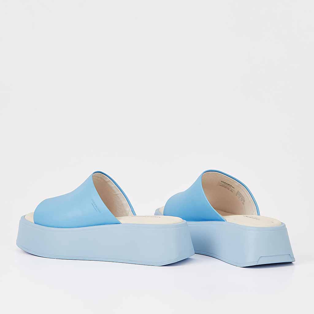 Vagabond Shoemakers Courtney Platform Slide for Women - Blue - Sole Food